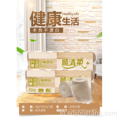 Gulungan Tisu Kertas Toilet Berwarna Bambu